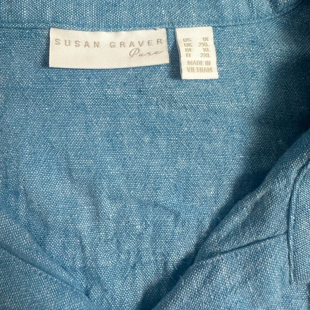 Linen Blend Shirt Dress - Picture 9 of 11